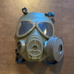 Halloween and Airsoft Gas Mask Green Military